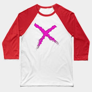 An X painted with pink paint Baseball T-Shirt